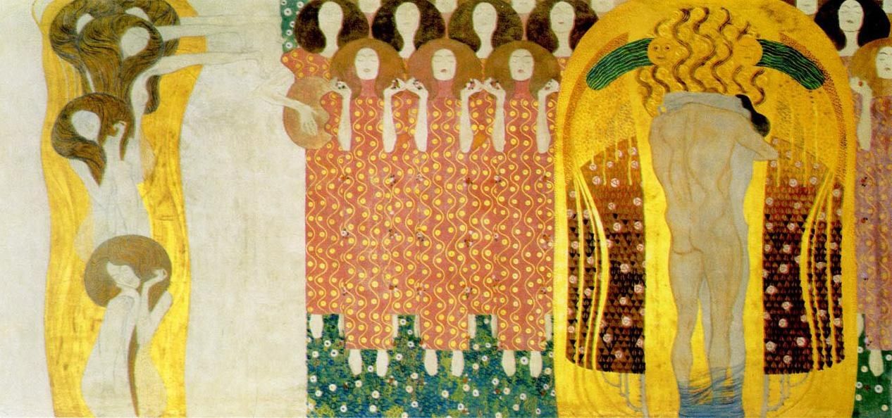 Gustav Klimt Entirety of Beethoven Frieze left8